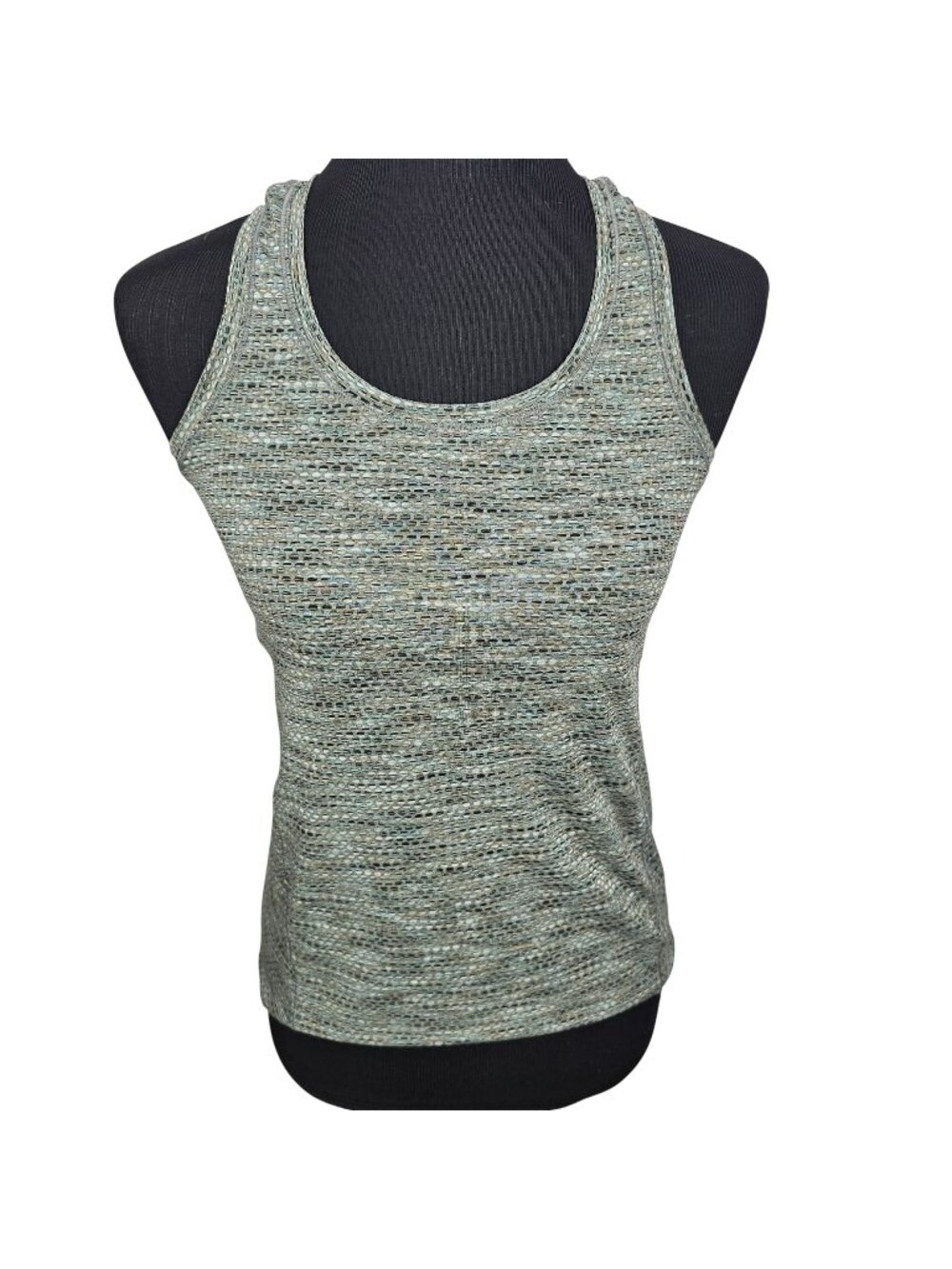 Athleta Ultimate Scoop Mesh Tank Racerback XXS Polyester Blend Gray/Green
